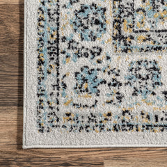 Area Rug, 100% Polypropylene in Gray/Charcoal