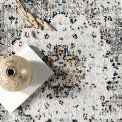 Area Rug, 100% Polypropylene in Gray/Charcoal