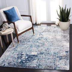 Area Rug, 11 Ft x 15 Ft, Light Blue/Gray in Polypropylene