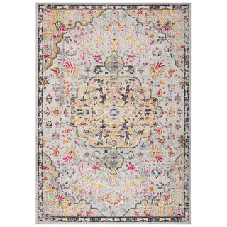 Area Rug, 12 ft x 15 ft in Gold and Gray with Oriental Pattern