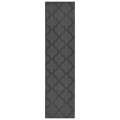 Area Rug, 12 ft x 15 ft in Gray with Quatrefoil Pattern