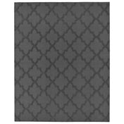 Area Rug, 12 ft x 15 ft in Gray with Quatrefoil Pattern