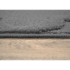 Area Rug, 12 ft x 15 ft in Gray with Quatrefoil Pattern