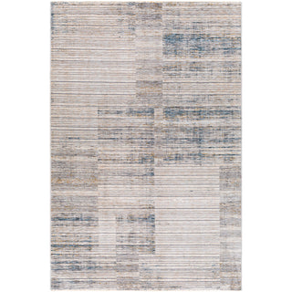 Area Rug, 12 ft x 15 ft Polyester in Gray, Cream, Blue and Beige