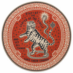 Area Rug, 2'8" x 5', Beige Animal Print