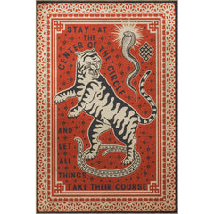 Area Rug, 2'8" x 5', Beige Animal Print