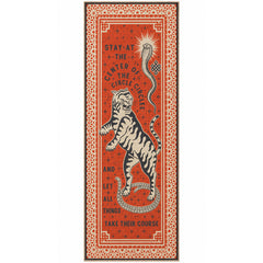 Area Rug, 2'8" x 5', Beige Animal Print