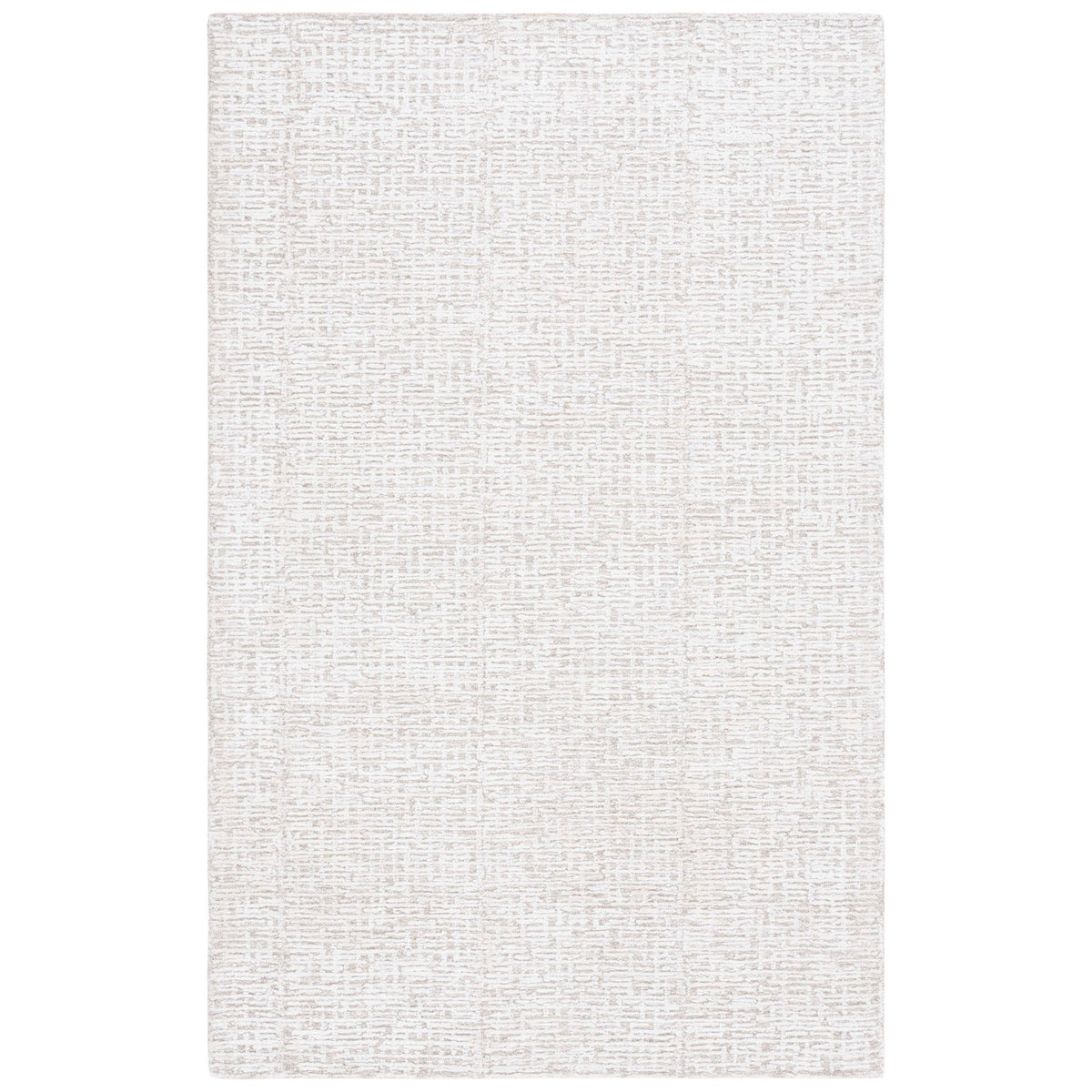 Area Rug, 4 Ft x 6 Ft, Ivory with Abstract Pattern