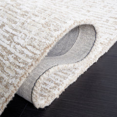 Area Rug, 4 Ft x 6 Ft, Ivory with Abstract Pattern