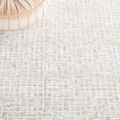 Area Rug, 4 Ft x 6 Ft, Ivory with Abstract Pattern