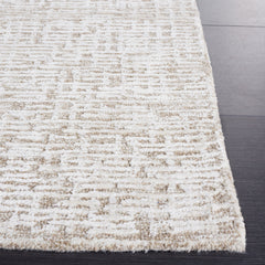 Area Rug, 4 Ft x 6 Ft, Ivory with Abstract Pattern