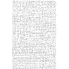 Area Rug, 4 Ft x 6 Ft, Ivory with Abstract Pattern