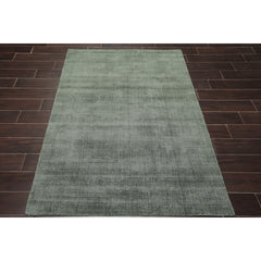 Area Rug, 4' x 6' Rectangle in Green Wool