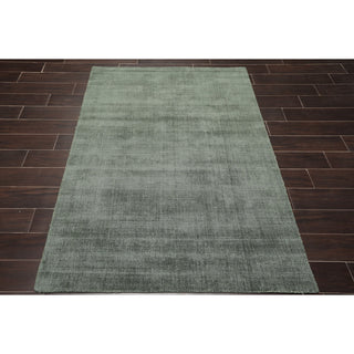 Area Rug, 4' x 6' Rectangle in Green Wool