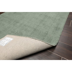 Area Rug, 4' x 6' Rectangle in Green Wool