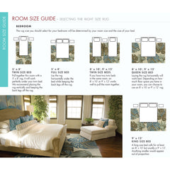 Area Rug, 5' 3" x 7' 7" with Teal Abstract Pattern