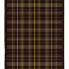 Area Rug, 5'4" x 7'8" in Brown Plaid Nylon