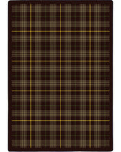 Area Rug, 5'4" x 7'8" in Brown Plaid Nylon