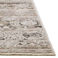 Area Rug, 5 ft 3 in x 7 ft 8 in Rectangle with Medallion Design