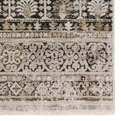 Area Rug, 5 ft 3 in x 7 ft 8 in Rectangle with Medallion Design