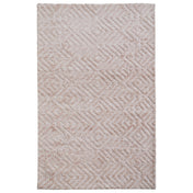 Area Rug, 5 Ft by 8 Ft with Blush Pink Geometric Pattern