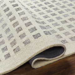 Area Rug, 5 ft x 7 ft 6 in, Brown and Beige Hand-Tufted Wool Blend