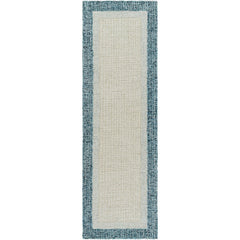 Area Rug, 5 ft x 7 ft 6 in, Hand-Tufted Wool in Blue and Gray