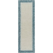 Area Rug, 5 ft x 7 ft 6 in, Hand-Tufted Wool in Blue and Gray