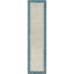 Area Rug, 5 ft x 7 ft 6 in, Hand-Tufted Wool in Blue and Gray