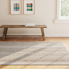 Area Rug, 5 ft x 7 ft 6 in with Animal Print Pattern, Gray