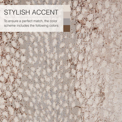 Area Rug, 5 ft x 7 ft 6 in with Animal Print Pattern, Gray