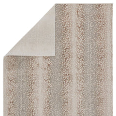 Area Rug, 5 ft x 7 ft 6 in with Animal Print Pattern, Gray
