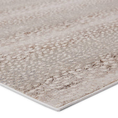 Area Rug, 5 ft x 7 ft 6 in with Animal Print Pattern, Gray