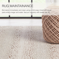 Area Rug, 5 ft x 7 ft 6 in with Animal Print Pattern, Gray