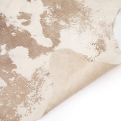 Area Rug, 5 ft x 7 ft, Warm Brown Hide with Animal Print Pattern