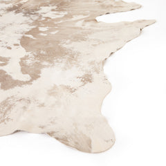 Area Rug, 5 ft x 7 ft, Warm Brown Hide with Animal Print Pattern