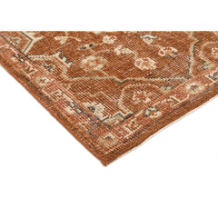 Area Rug, 5 ft x 8 ft, Hand-Knotted Wool in Terracotta