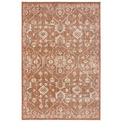Area Rug, 5 ft x 8 ft, Hand-Knotted Wool in Terracotta