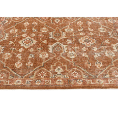 Area Rug, 5 ft x 8 ft, Hand-Knotted Wool in Terracotta