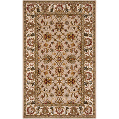 Area Rug, 5 ft x 8 ft, Hand-Tufted Wool in Ivory and Light Gold