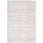 Area Rug, 5 ft x 8 ft with Ivory/Light Gray Stripes