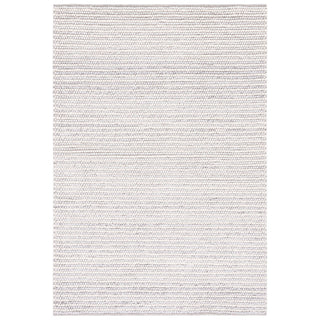 Area Rug, 5 ft x 8 ft with Ivory/Light Gray Stripes