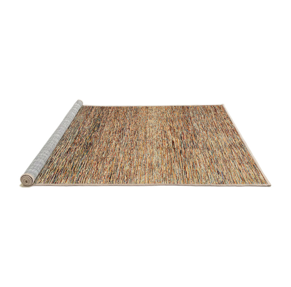 Area Rug, 5' Square in Brown and Green Chenille