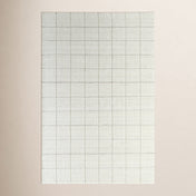 Area Rug, 5' x 7'6" in Ivory Hand-Woven Wool