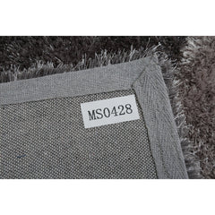 Area Rug, 5' x 7' Rectangle, Gray Polyester with Cotton Backing