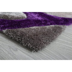 Area Rug, 5' x 7' Rectangle, Gray Polyester with Cotton Backing