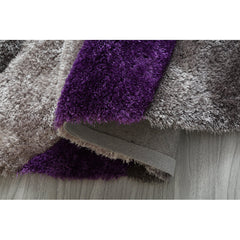 Area Rug, 5' x 7' Rectangle, Gray Polyester with Cotton Backing