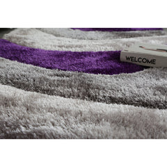 Area Rug, 5' x 7' Rectangle, Gray Polyester with Cotton Backing
