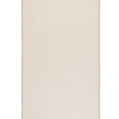 Area Rug, 5 x 8 ft, Ivory Jute, Sisal and Wool with Geometric Pattern
