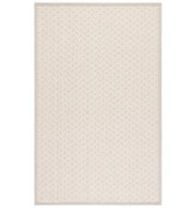Area Rug, 5 x 8 ft, Ivory Jute, Sisal and Wool with Geometric Pattern